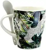 Treo Wildlife Flora Ceramic Mug With Spoon - Standard